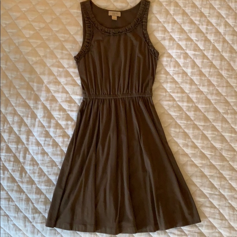 Ann Taylor Loft olive green knit dress XS